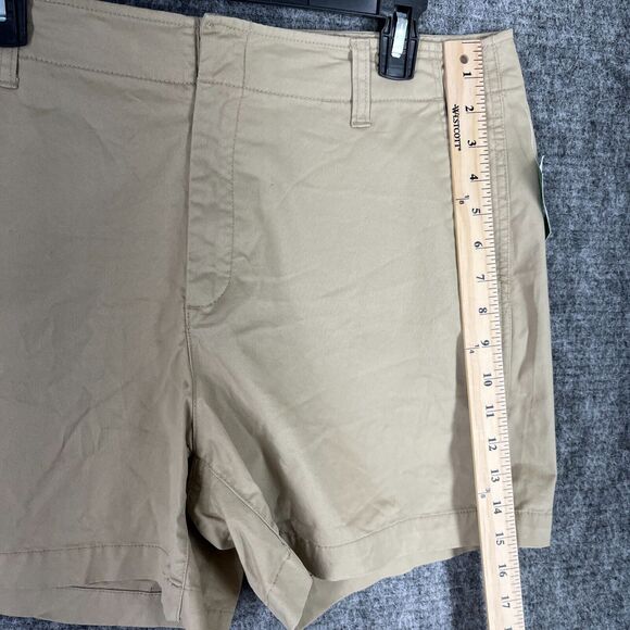 GAP Shorts Womens 12 Beige Downtown Khaki Short Stretch Mid Rise 5" Preppy Dock - Picture 8 of 11
